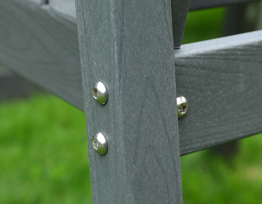 เก้าอี้รับประทานอาหาร HDPE หลังเดี่ยว Slate Grey