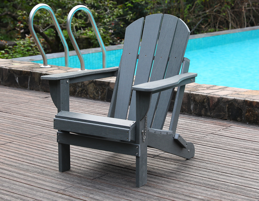 เก้าอี้กบ Adirondack HDPE Storm Grey - ทุกสภาพอากาศ