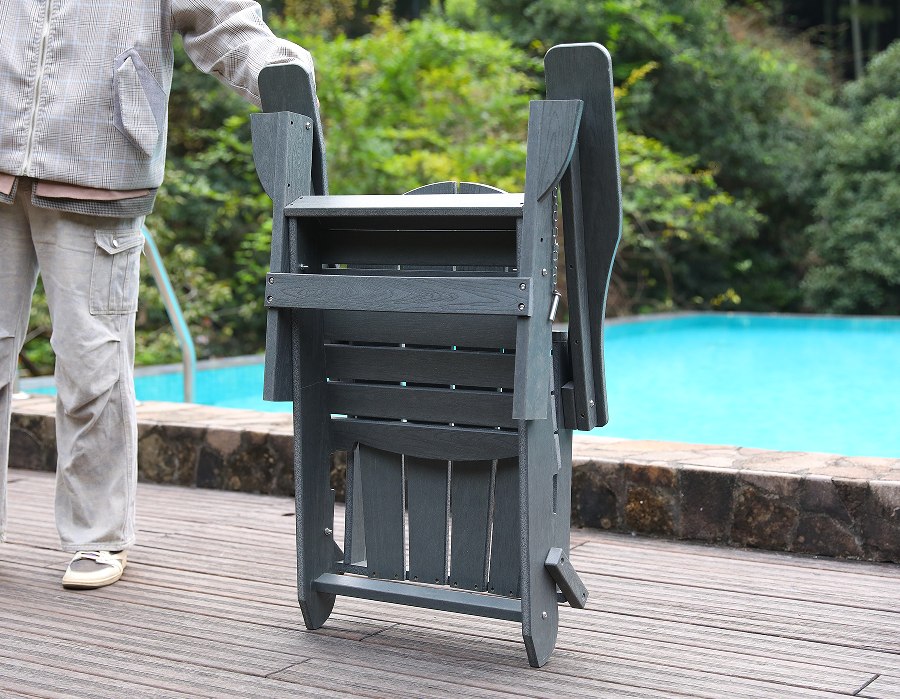 เก้าอี้กบ Adirondack HDPE Storm Grey - ทุกสภาพอากาศ