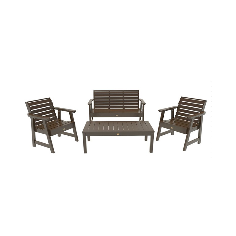 ชุดโซฟาลานกลางแจ้ง - 4 ชิ้น (Loveseat, เก้าอี้เท้าแขน, โต๊ะกาแฟ)