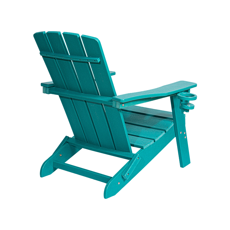 เก้าอี้ Adirondack HDPE ขนาดเล็ก Lake Blue พร้อมฮาร์ดแวร์สแตนเลส